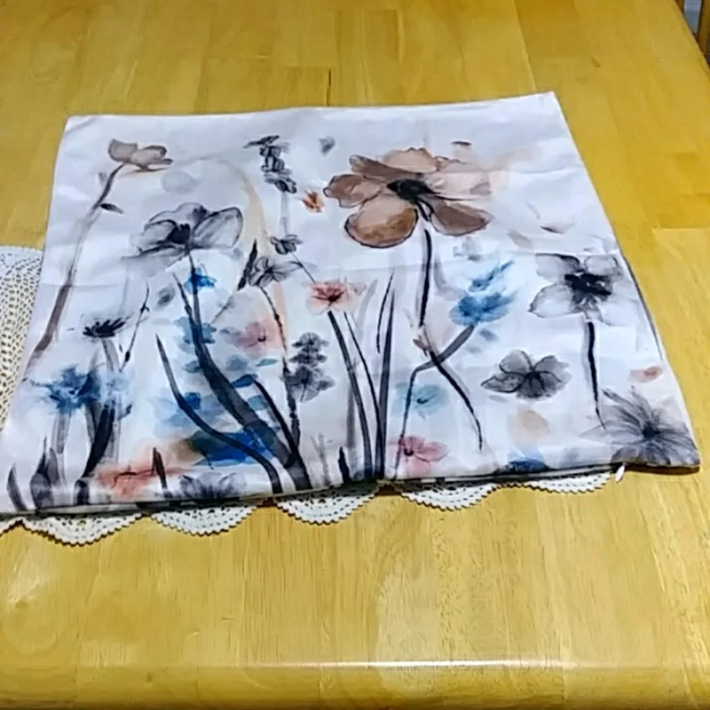 Pillow Covers - Brown and blue theme floral Accent Pillow Covers, NWOT